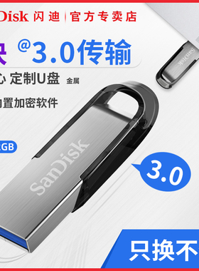 闪迪U盘512g正品256g加密大容量128g手机电脑两用U盘定制刻字CZ73