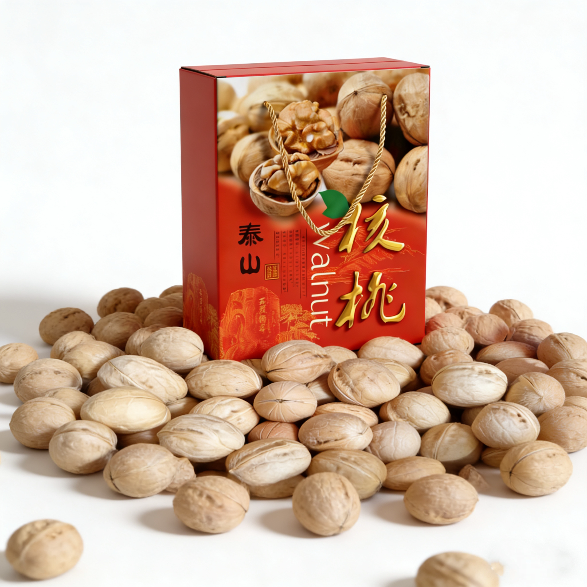 山东泰安泰山核桃薄皮核桃新货味美干核桃4斤送礼盒