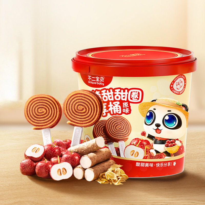 不二宝贝山楂甜甜圈棒棒糖果丹皮山楂卷条搭无添加无糖婴儿童完成
