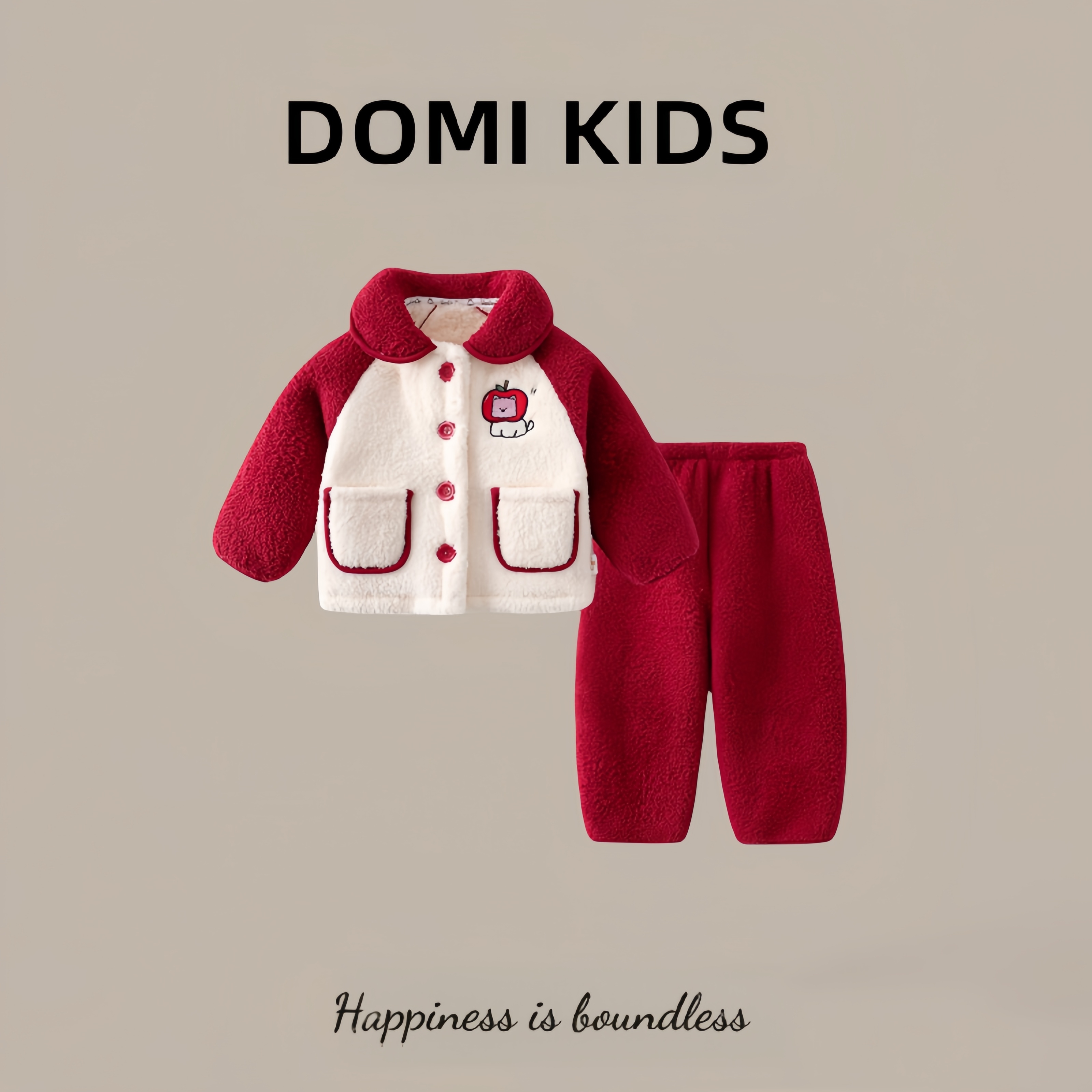 女童睡衣冬装2026新款儿童加绒加厚套装宝宝冬季小女孩夹棉家居服