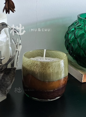 香薰蜡烛烛台餐厅水母玻璃复古