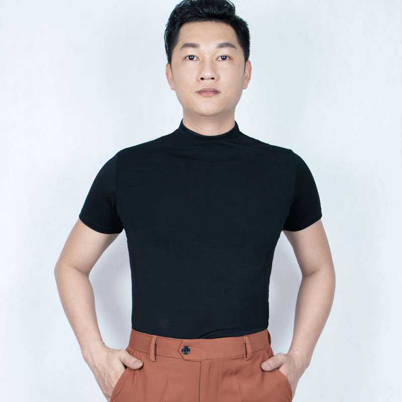 男摩登舞拉丁舞服国标舞交谊广场舞服舞蹈服吉特巴舞练功服跳舞服