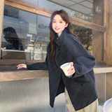 新品现货韩版百搭双面羊绒外套浙宝B121-货号2562-p235-K348，女装毛呢外套，昱儿e优优