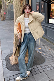 奶黄色立领羽绒棉服女冬季新款韩系加厚小个子减龄棉袄面包服棉衣，女装棉衣/棉服，昱儿e优优