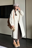 新品现货韩版双面呢羊绒大衣浙宝B121-货号2469-P265-K378，女装毛呢外套，昱儿e优优