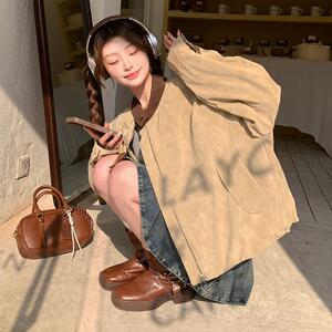 2025新品 韩版棒球服皮衣小外套B121-货号2402-p155-K228图片