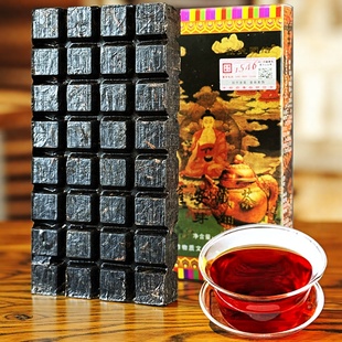 黑茶雅安藏茶芽细金尖2024四川雅安茶厂巧克力型砖茶拳头产品260g