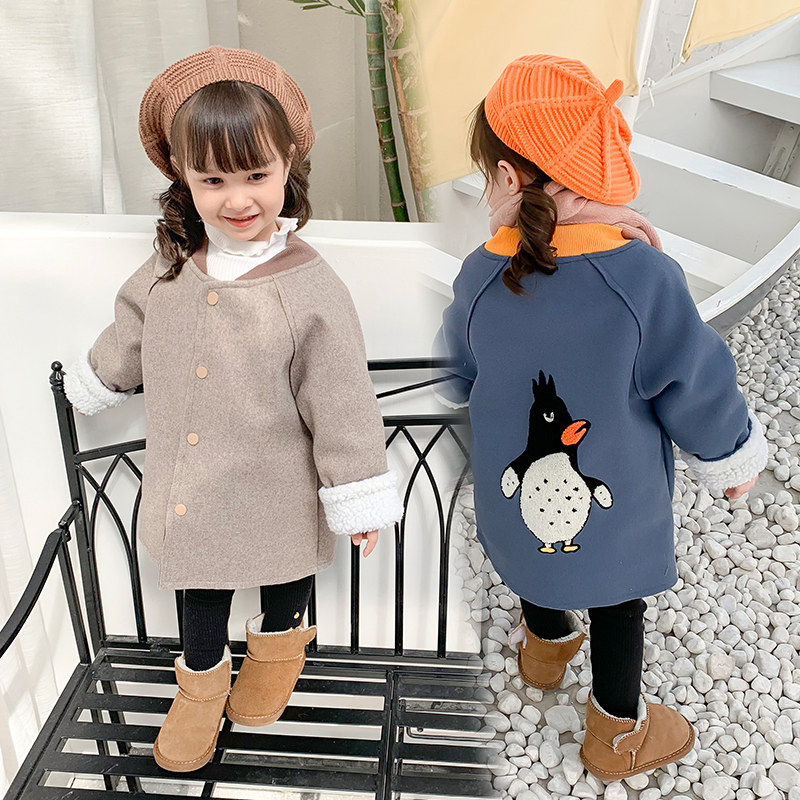 女童呢子大衣秋冬2019新款儿童中长款加厚韩版女宝宝毛呢加绒外套|ruв категории Детская одежда, пальто/пиджак/пальто, пальто - от Buy2taobao.com для оказания профессиональной услуги покупки агента Taobao
