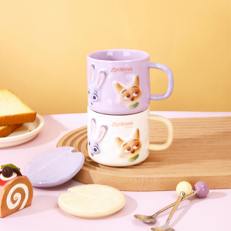 疯狂动物城萌新浮雕马克杯情侣杯
