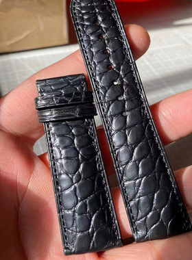 定制表带百达翡丽真皮鳄鱼皮原装扣适配手雷螺功能计时5002p6014g