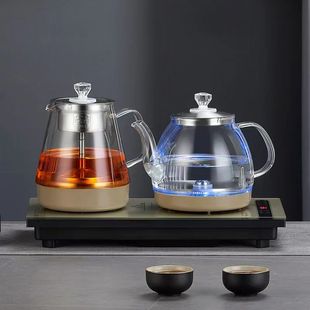 万利达全自动智能底部上水一体茶台玻璃304家用饮水电茶炉热水壶