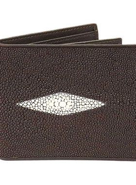 stingray 黄貂鱼套皮男士短款大钞夹青年皮夹珍珠鱼大珠厂价直销