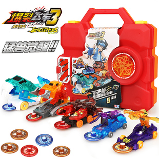 爆裂飞车3猛兽集结套装空翻夺晶变形汽车儿童男孩玩具动画片同款