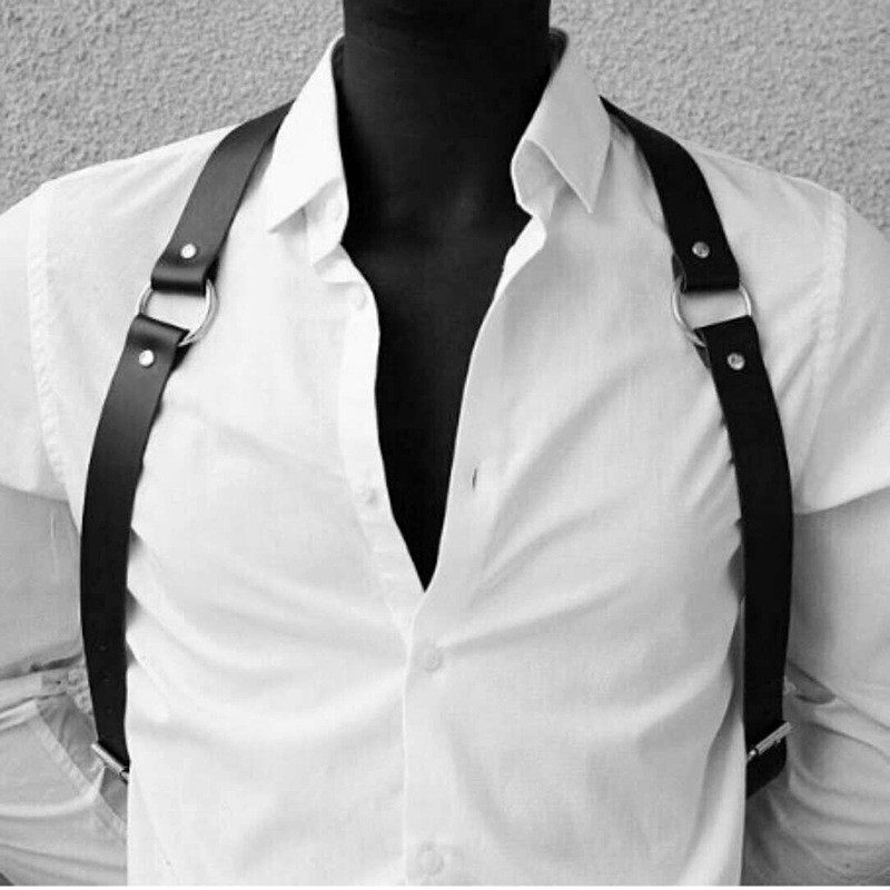 欧美新款PU黑朋克哥特复古两排