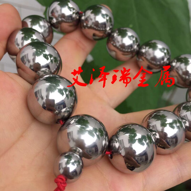 DIY钛手链手工手环 纯钛佛珠串 钛念珠 钛球抗疲劳钛手链