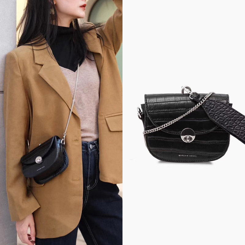 MIRGAM KOSEL正品包包女包新款2020春款小众设计百搭小mk鳄鱼包