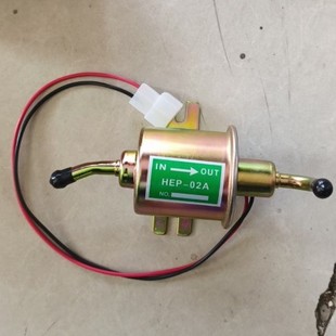 沃德水稻收割机配件12V电子输油泵24伏电子泵燃油泵 弯管输油泵