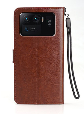 适用 小米11ultra手机壳皮夹MI11ULTRA外壳6.81英寸小米M2102K1C保护套翻盖XIAOMI11至尊版全包磁扣新款钱包?