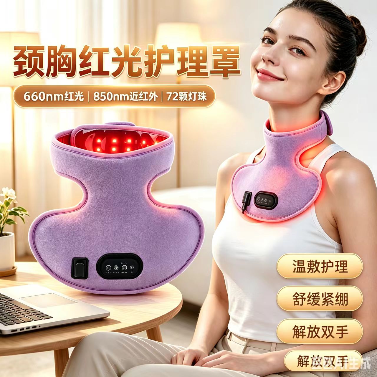 远红外线护前胸护锁骨护脖子仪器