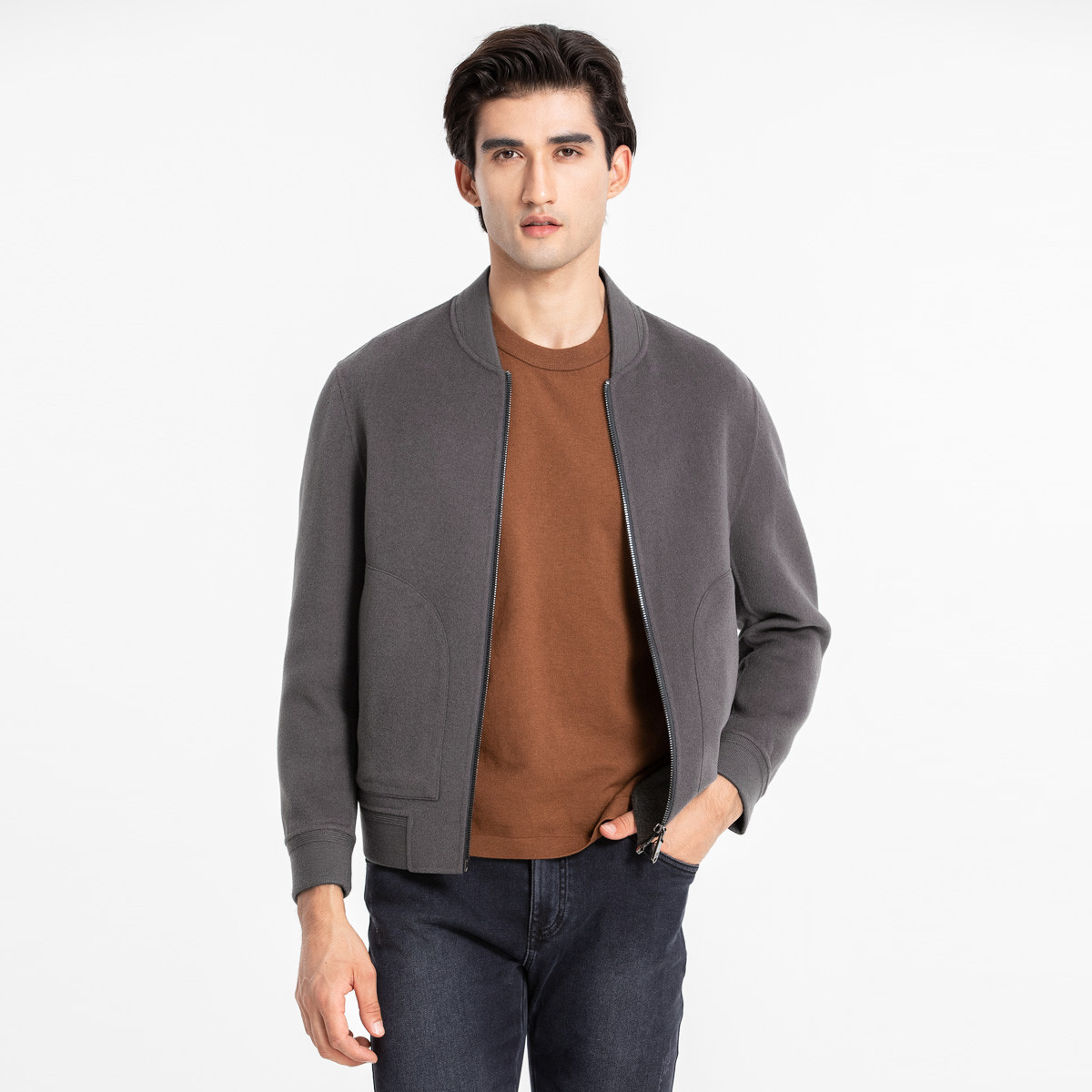 路卡迪龙棒球领秋冬夹克