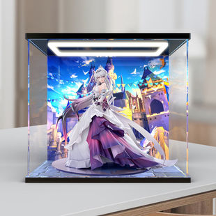 亚克力回形灯展示盒适用绷坏3 琪亚娜·夜邀 1/7比例手办收纳盒