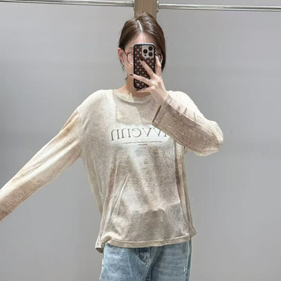 【现货】AVVENN2025冬季新品设计师款圆领花色长袖T恤