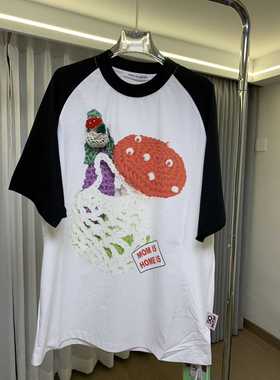 CHEER UP UNIF ORM外婆菜园子插肩短袖T恤宽松上衣