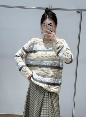 AVVENN | 25设计师品牌新款 25年秋季针织镂空上衣