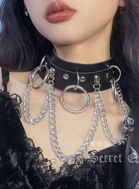 项圈女牵引情趣道具夏季皮带扣