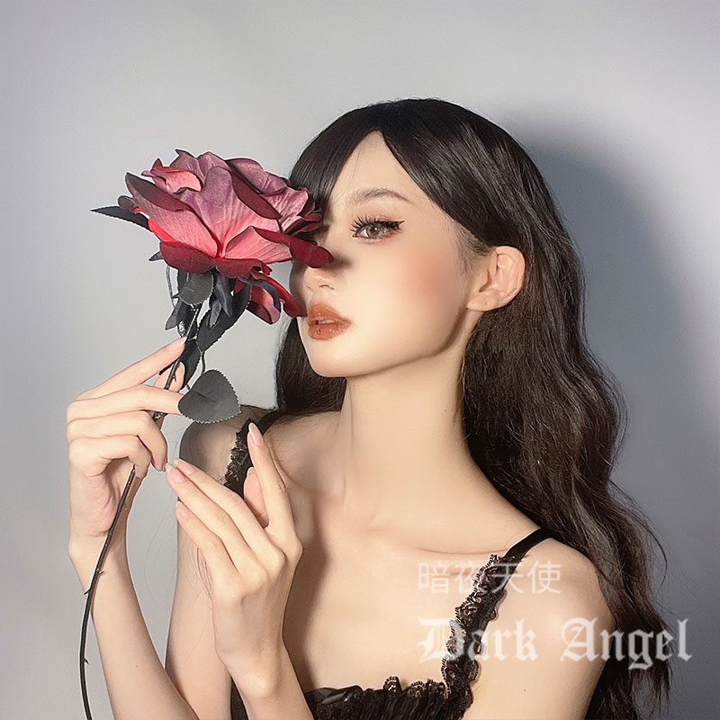 仿真红色摄影道具干花束