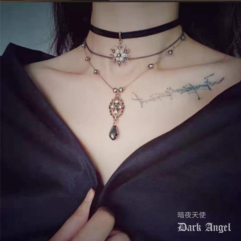 原宿暗黑系洛丽塔Lolita项链朋克哥特蒸汽Gothic项圈lo锁骨链饰品