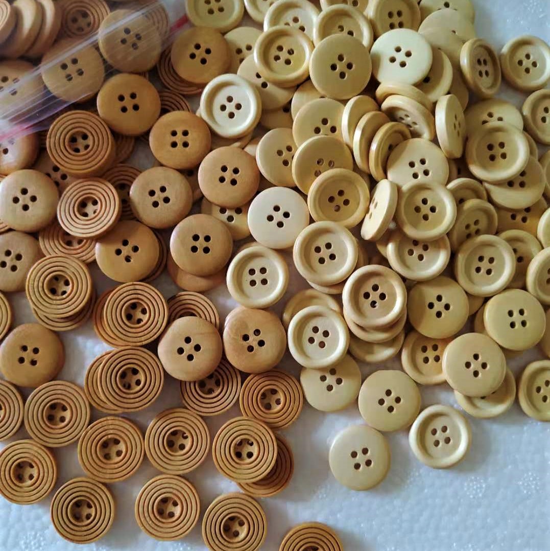 20mm木质纽扣diy衣服儿童辅料