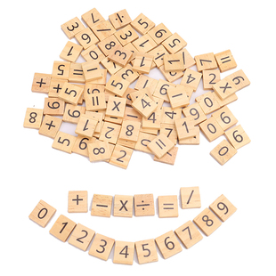 100个 9数字木方块儿童早教拼图游戏木片宝宝智力开发木块 包0