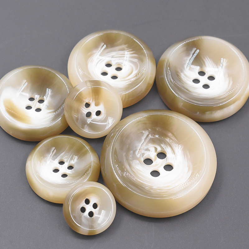 仿玉树脂碗形纽扣毛衣西装扣