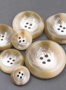仿玉树脂碗形纽扣子呢子外套睡衣扣手工diy服装辅料四眼圆形扣