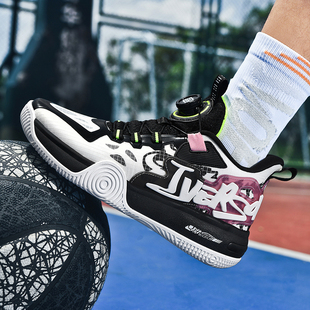 艾弗森篮球鞋男低帮儿童潮流实战球鞋学生防滑耐磨减震运动鞋女