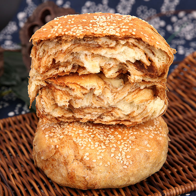 芝麻烧饼杨老大焙子胡麻油酥烤馍锅盔焙子月饼干货厚麻酱烤馍