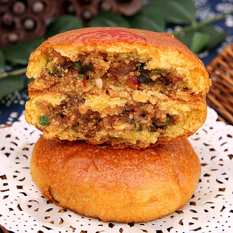 内蒙丰镇风味青城杨马大林老式永红五仁月饼混糖胡麻油包邮焙子