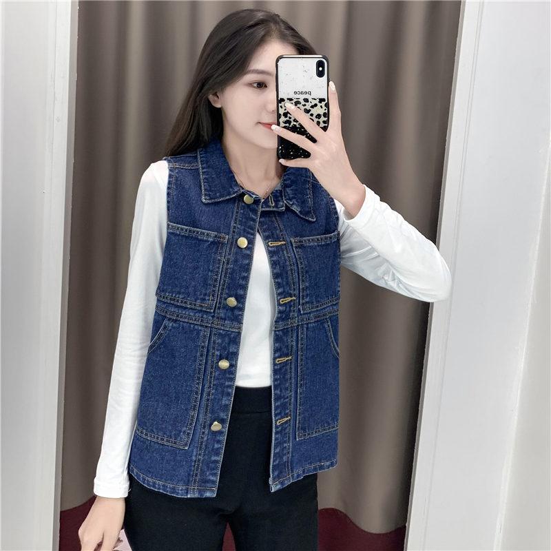 牛仔春装新品坎肩潮款马夹背心
