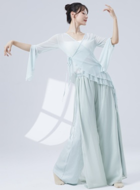 新款古典舞演出服女飘逸套装日常练功服身韵纱衣舞蹈老师基训服装
