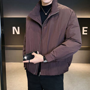 2025冬男宽松立领标90白鸭绒韩式羽绒服A230-8068-P268(控368)图片