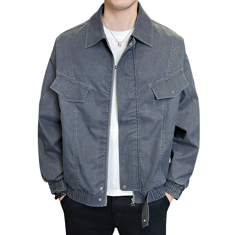 2025秋款韩版宽松休闲百搭工装夹克外套男A230-95506-P125(控168),男装夹克,电商A230