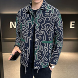 2026春款男士微宽松大花人型牛仔夹克外套A230-8310-P99（控150），男装夹克，电商A230