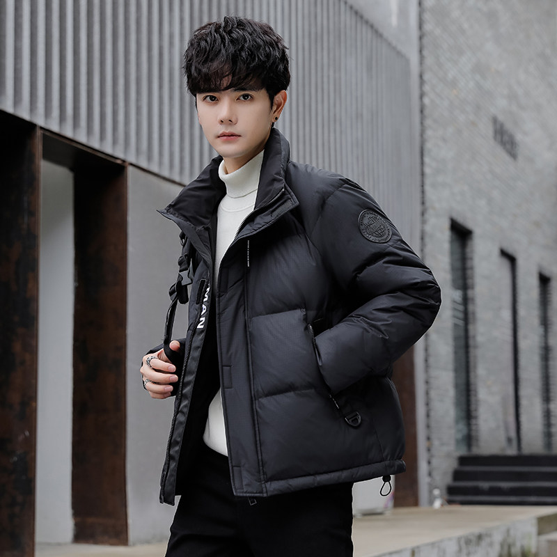 2025冬男标90玉米格贴标宽松羽绒服A230-909-P268（控368）,男装羽绒服,电商A230