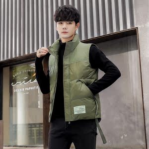 2025秋冬男款立领拉链拼料羽绒棉马甲外套A230-023-P115（控158）图片