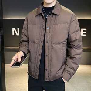 2025冬男修身方领标90白鸭绒轻薄羽绒服A230-28803-P195(控280)图片