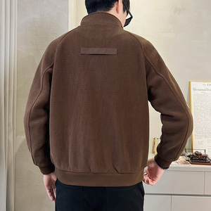 2025春男士新款条纹立领休闲贴标夹克外套A230-2226-P155(控195)图片
