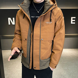 2025年冬季男新款修身拼接工装刺绣羽绒服A230-18013-P228(控328)，男装羽绒服，电商A230