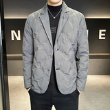 2025冬男休闲印花西服新标90带羽绒A230-2703-P205(控308)，男装西服，电商A230