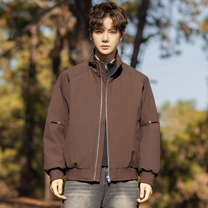 2025冬男微宽松立领标90白鸭绒夹克外套A230-0793-P228(控328)，男装夹克，电商A230